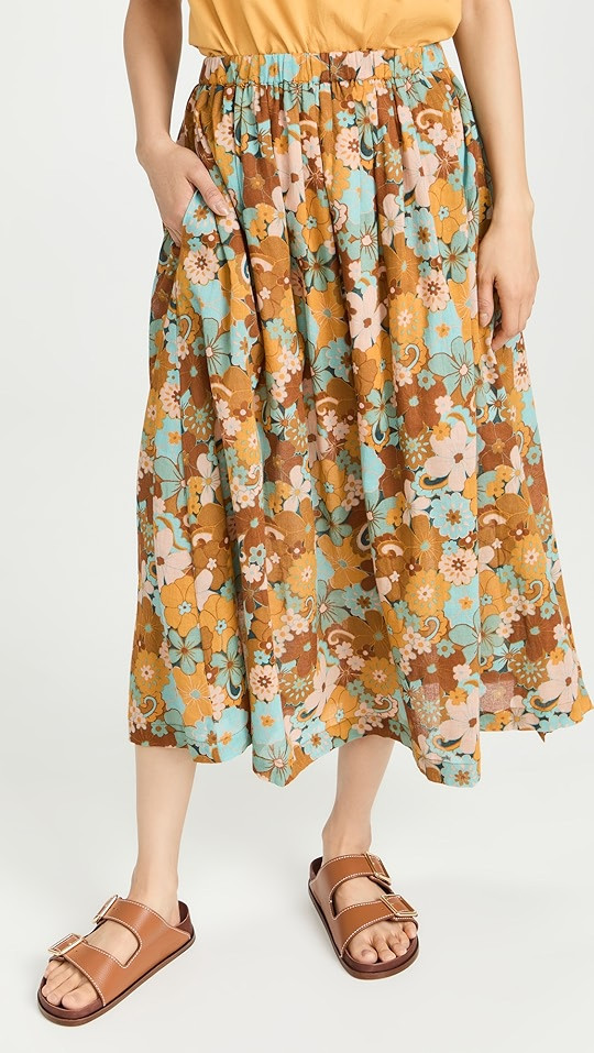 Retro Floral Full Skirt | Shopbop