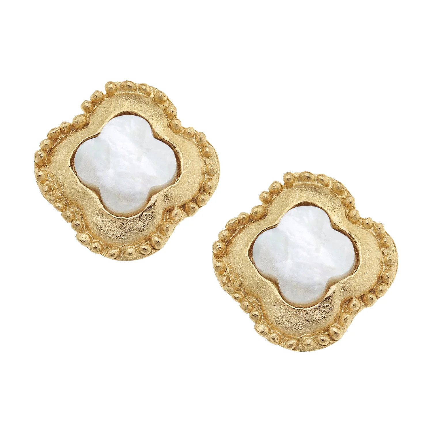 Camellia Clover Studs | Susan Shaw