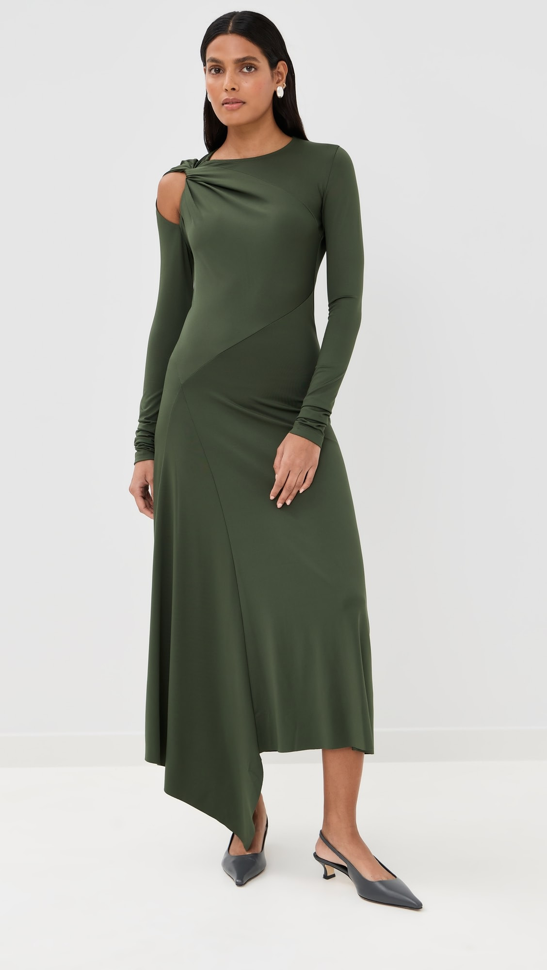 Twist Armhole Detail Midi Dress | Shopbop