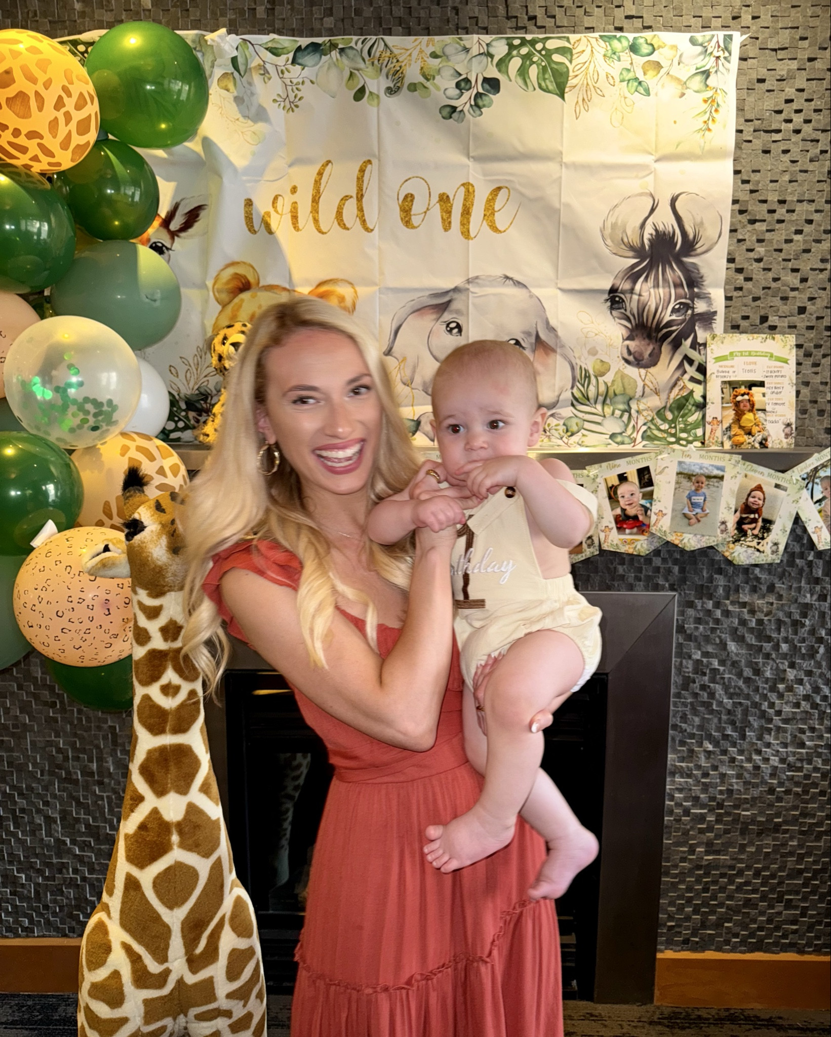 Midi dress from Francesca’s on SALE! Wearing size M (usually a size S/M). 
Brooks’ onesie is from Amazon! 

Baby boy’s 1st birthday party, wild one first birthday party theme, mom outfit for baby’s birthday party 

#LTKBaby #LTKKids #LTKParties