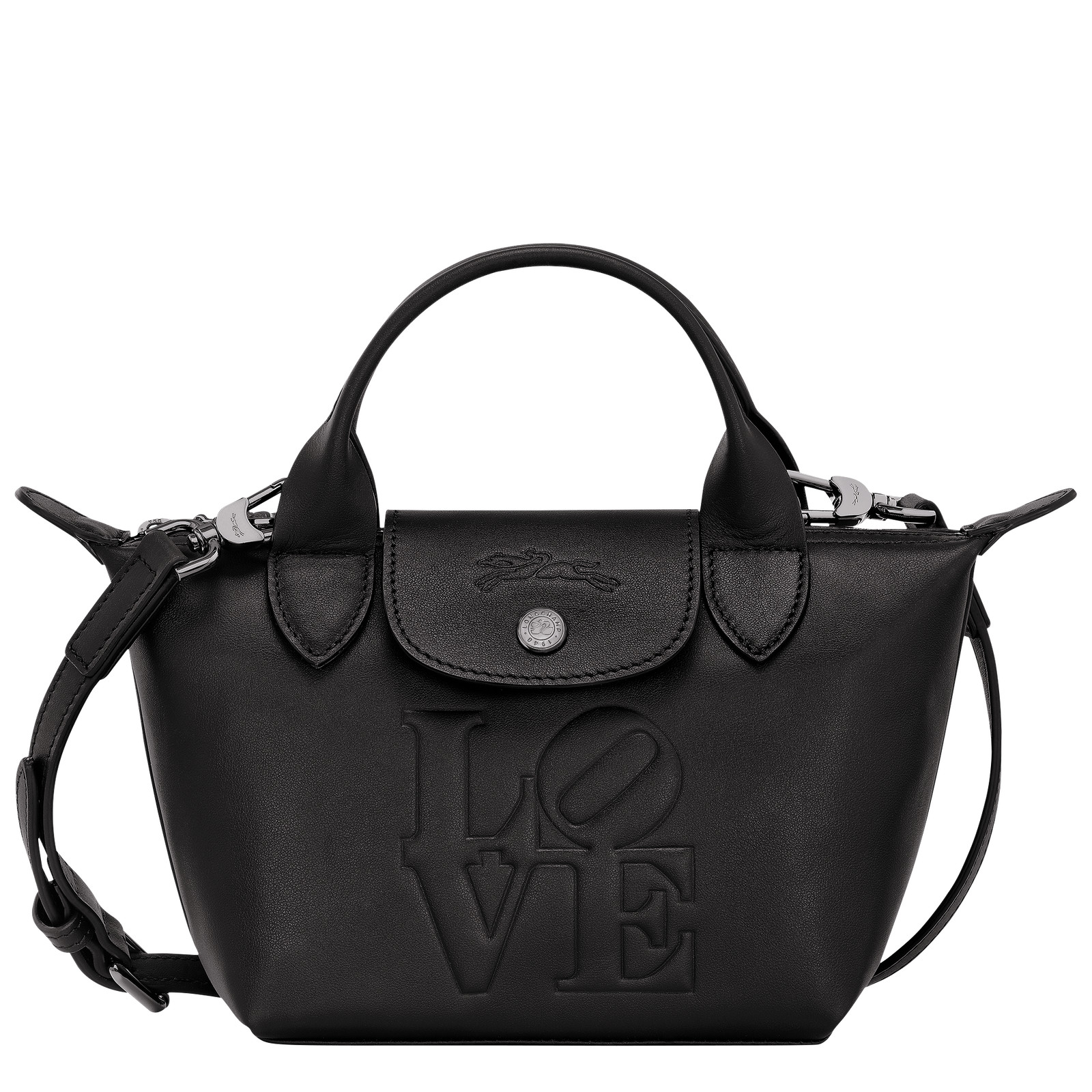Longchamp x Robert Indiana XS Handbag Black - Leather (L1500BBB001) | Longchamp EN | Longchamp