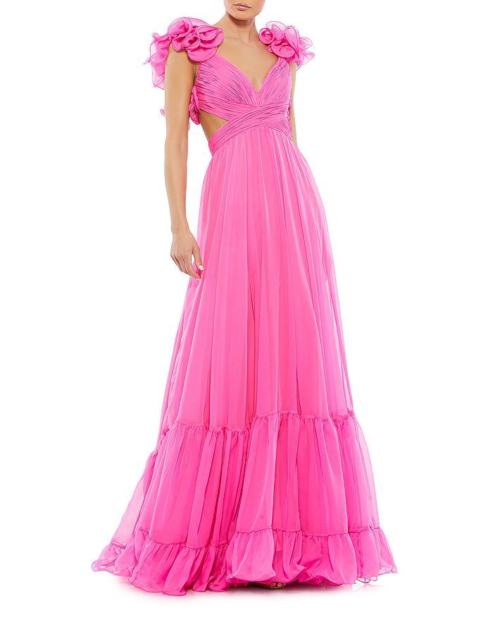 Rosette Chiffon Gown | Bloomingdale's (US)