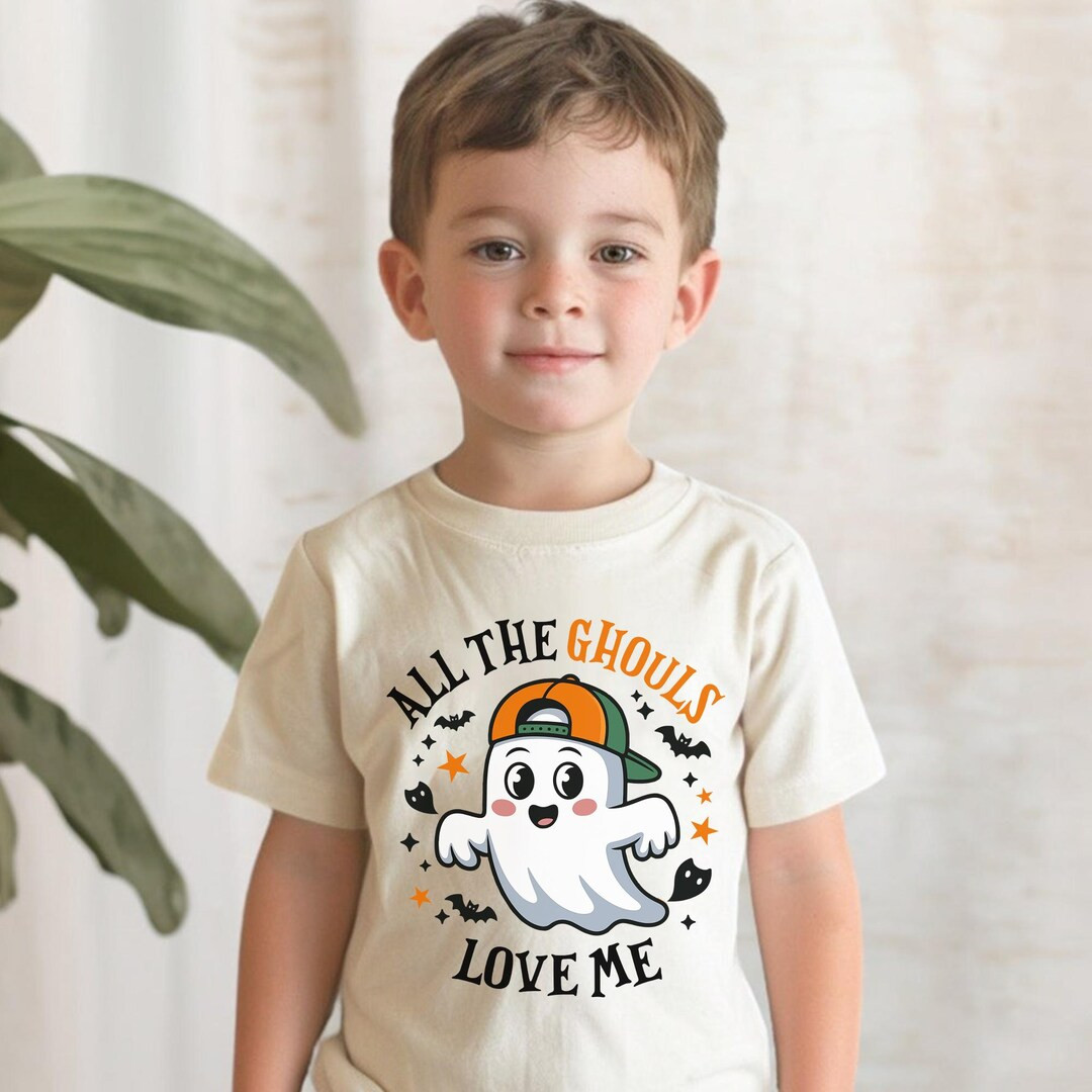 All the Ghouls Love Me Halloween Toddler Shirt, Cute Ghost Shirt, Funny Kids Halloween Tee, Boys ... | Etsy (US)