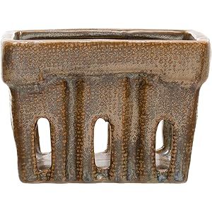 Creative Co-Op Stoneware Berry Basket, Brown | Amazon (US)