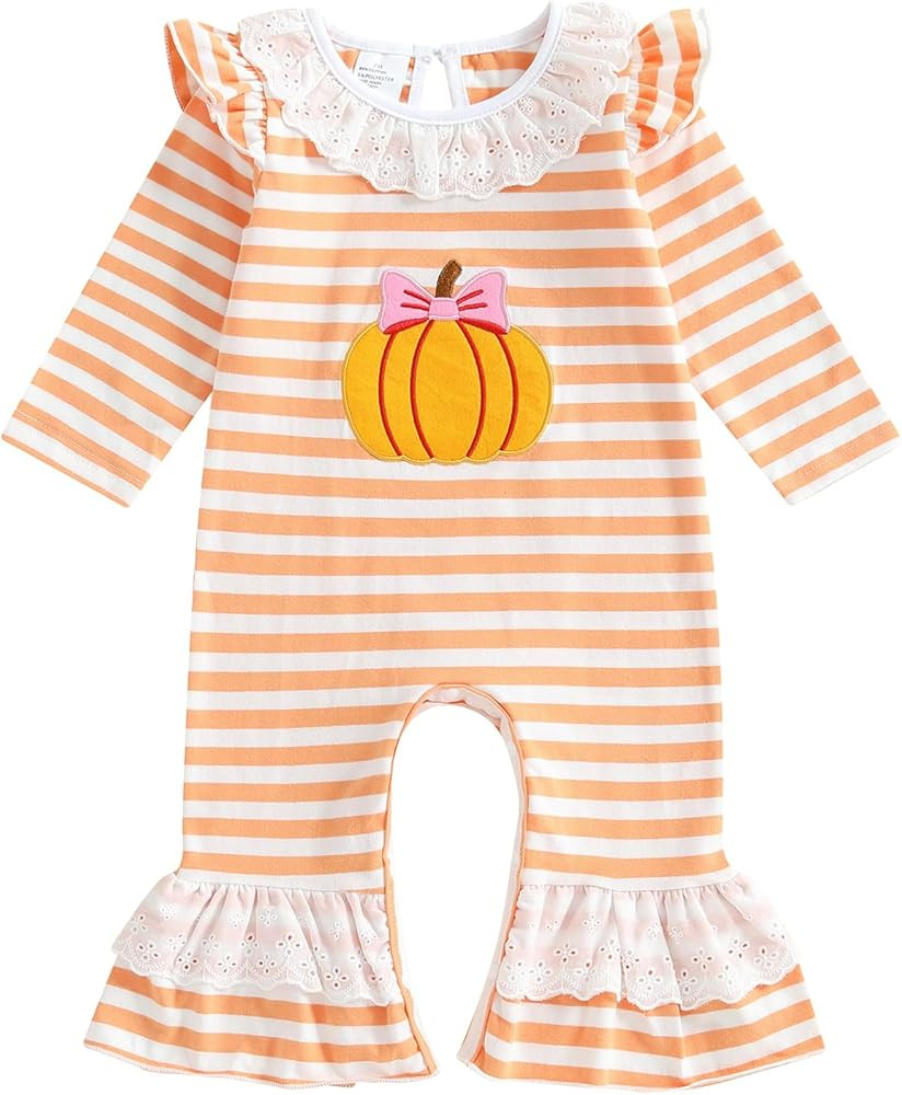 Halloween Newborn Baby Girl Clothes Infant Long Sleeve Romper Jumpsuit Bodysuit Christmas Outfits | Amazon (US)