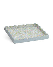 20.5x14.5 Scalloped Sweet Briar Faux Leather Tray | Home | Marshalls | Marshalls