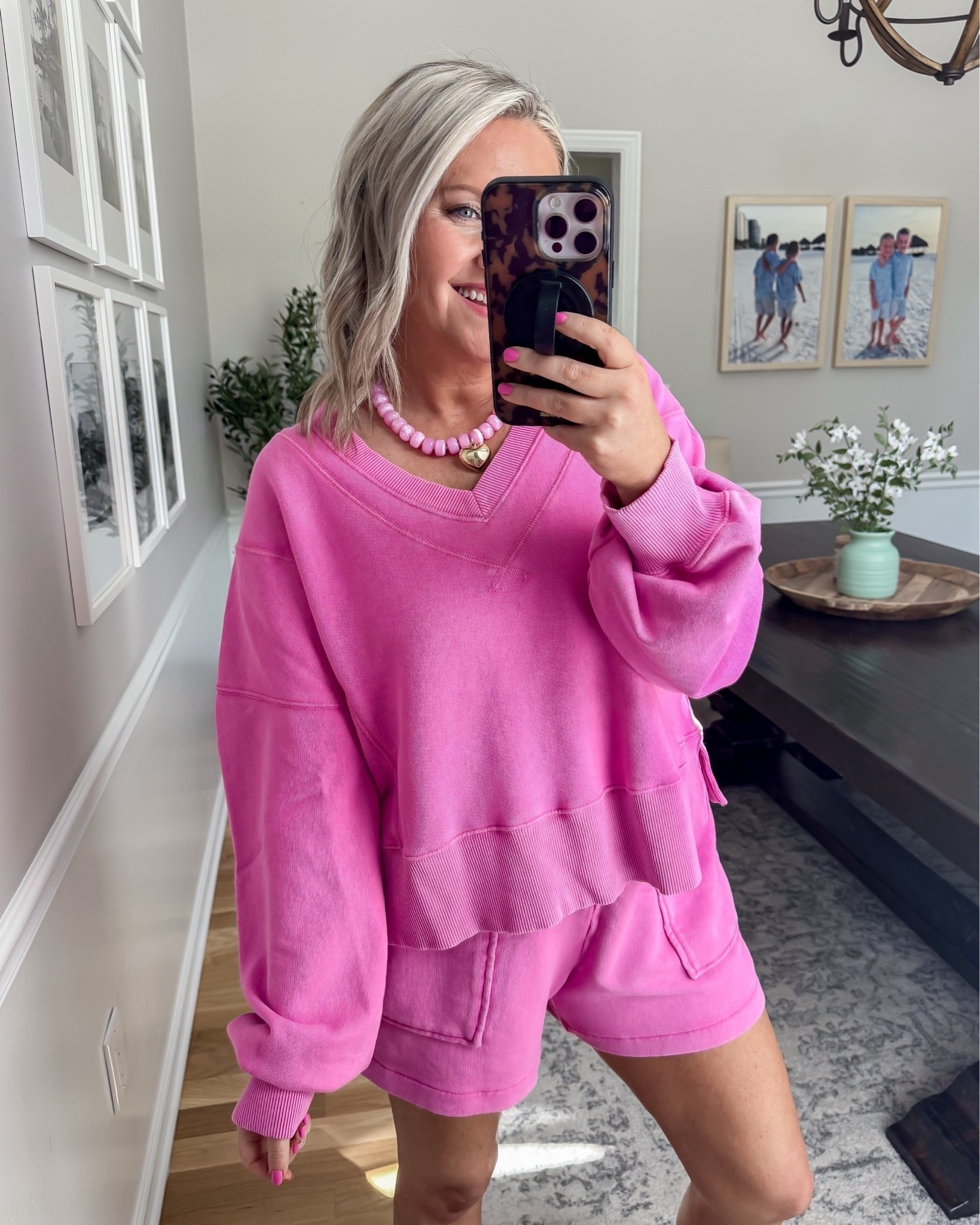 This cute and comfy set is on SALE!! 🩷
I’m in size small in the sweatshirt and shorts. Both run oversized.

#LTKootd #LTKSeasonal #LTKOver40