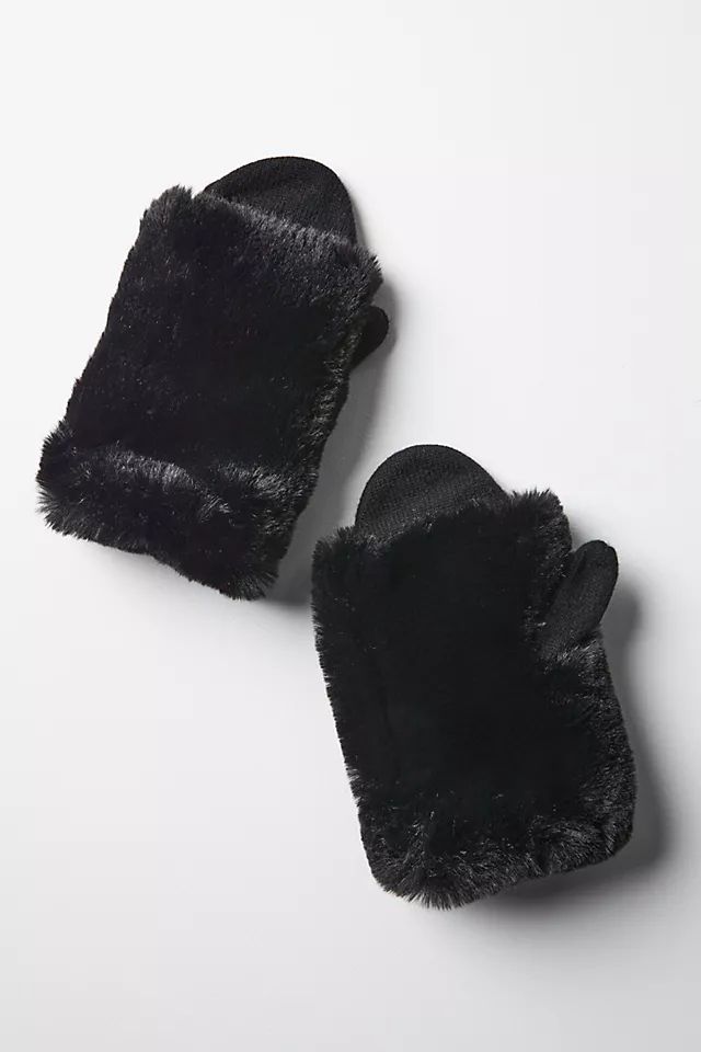 Amato Faux Fur Knit Mittens | Anthropologie (US)