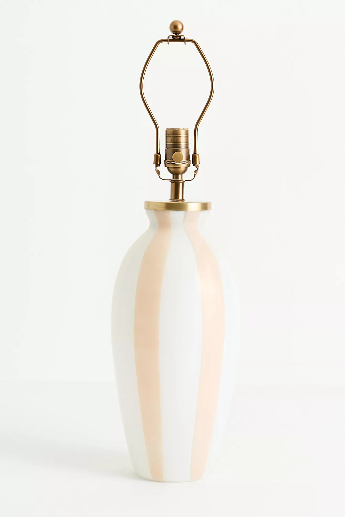 Stripe Peach Glass Table Lamp Base | Anthropologie (US)