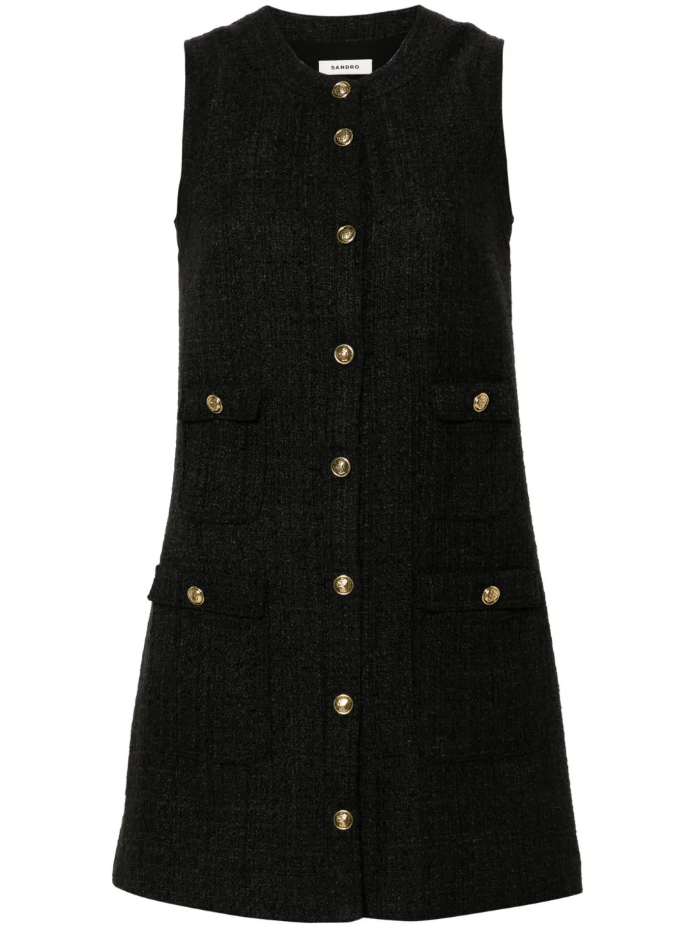 embossed-buttons dress | Farfetch Global
