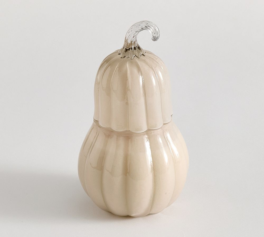 Glass Pumpkin Candle - Autumn Amber | Pottery Barn (US)