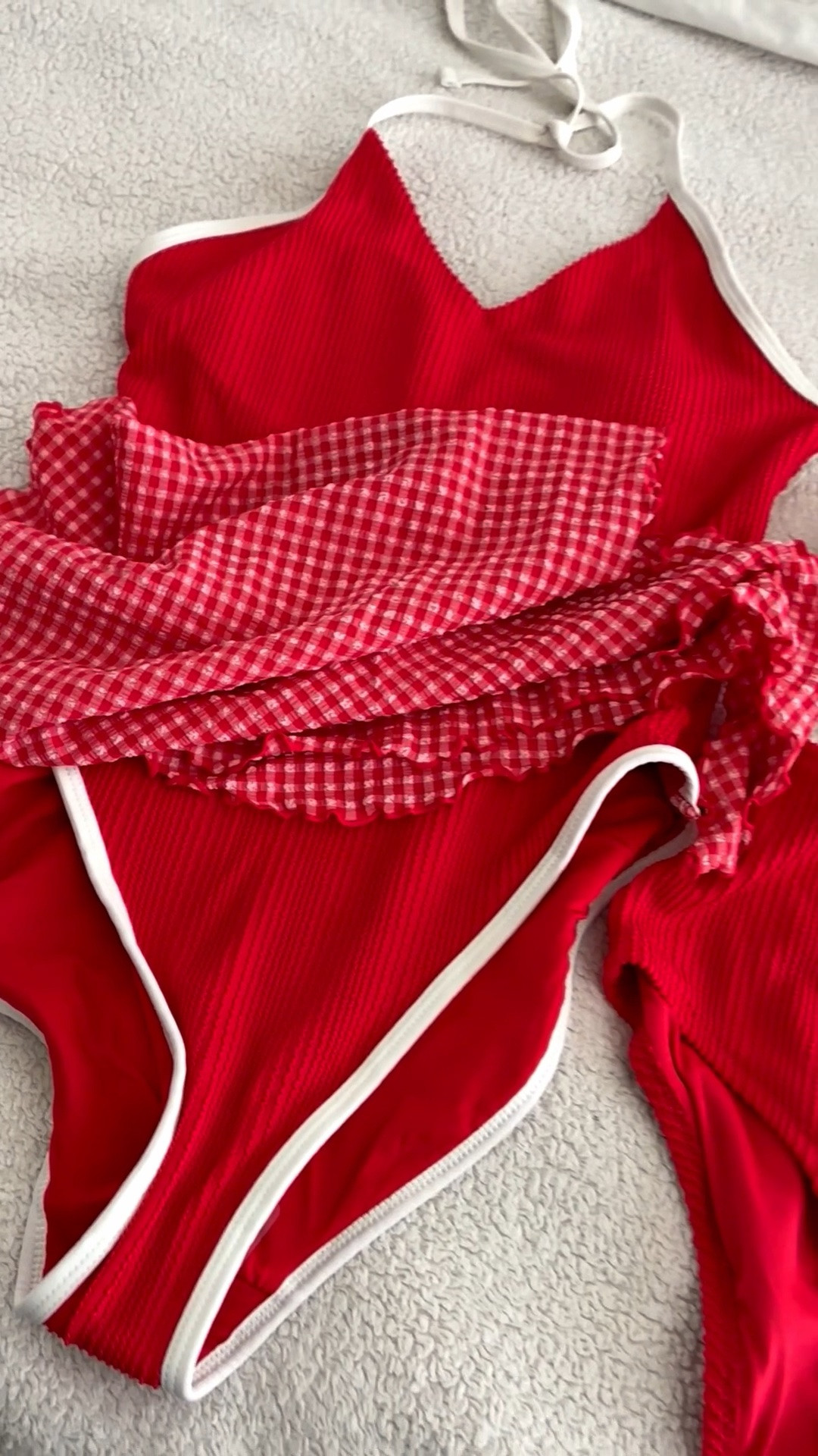 Red swimsuits both 60% OFF. Linked other favorites too.

For reference I am a large in bikini top and small in bikini bottom. Medium in 1 piece.

#LTKSwim #LTKSaleAlert #LTKOver40