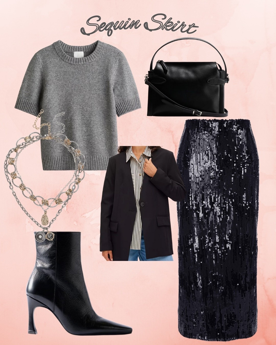 Sequin skirt styling 

#LTKfestive #LTKstyletip #LTKpartywear