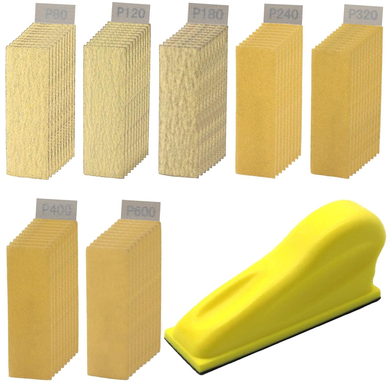 WHLLING Micro Detail Sander with 70PCS Sandpaper-Grit 80 120 180 240 320 400 600, 3.5”x 1”Mic... | Amazon (US)