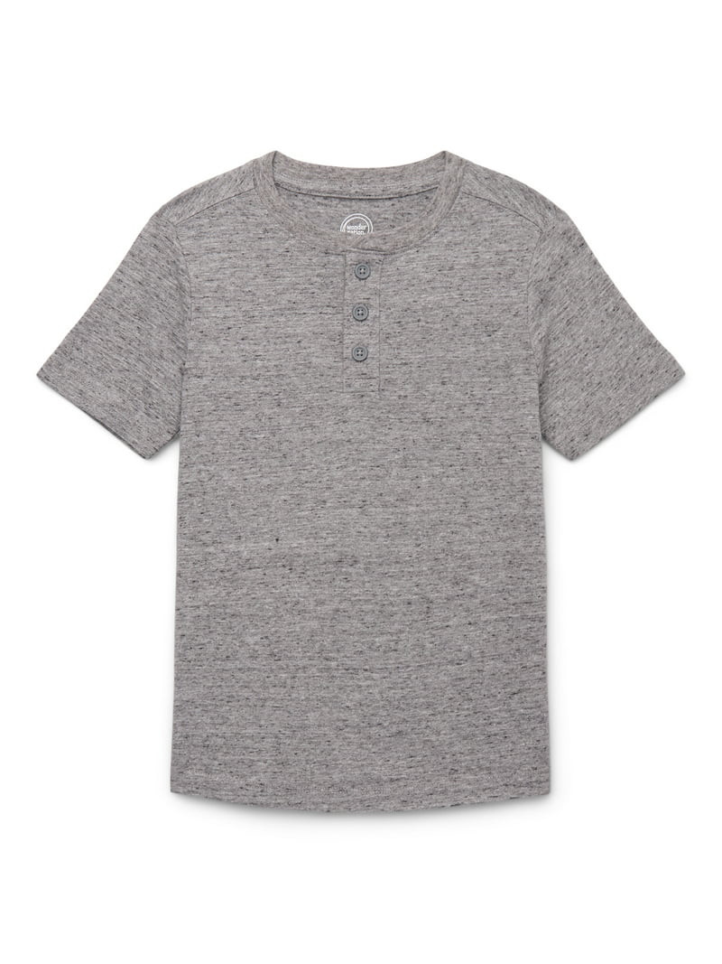 Wonder Nation Boys Short Sleeve Henley T-Shirt, Sizes 4-18 | Walmart (US)