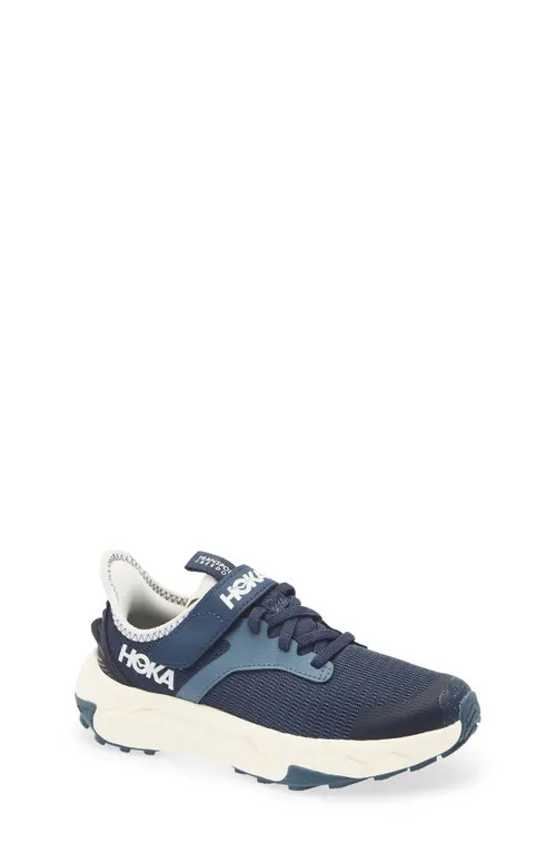 HOKA Kids' Transport Freedom Hiking Sneaker in Varsity Navy /Alabaster at Nordstrom, Size 2 M | Nordstrom