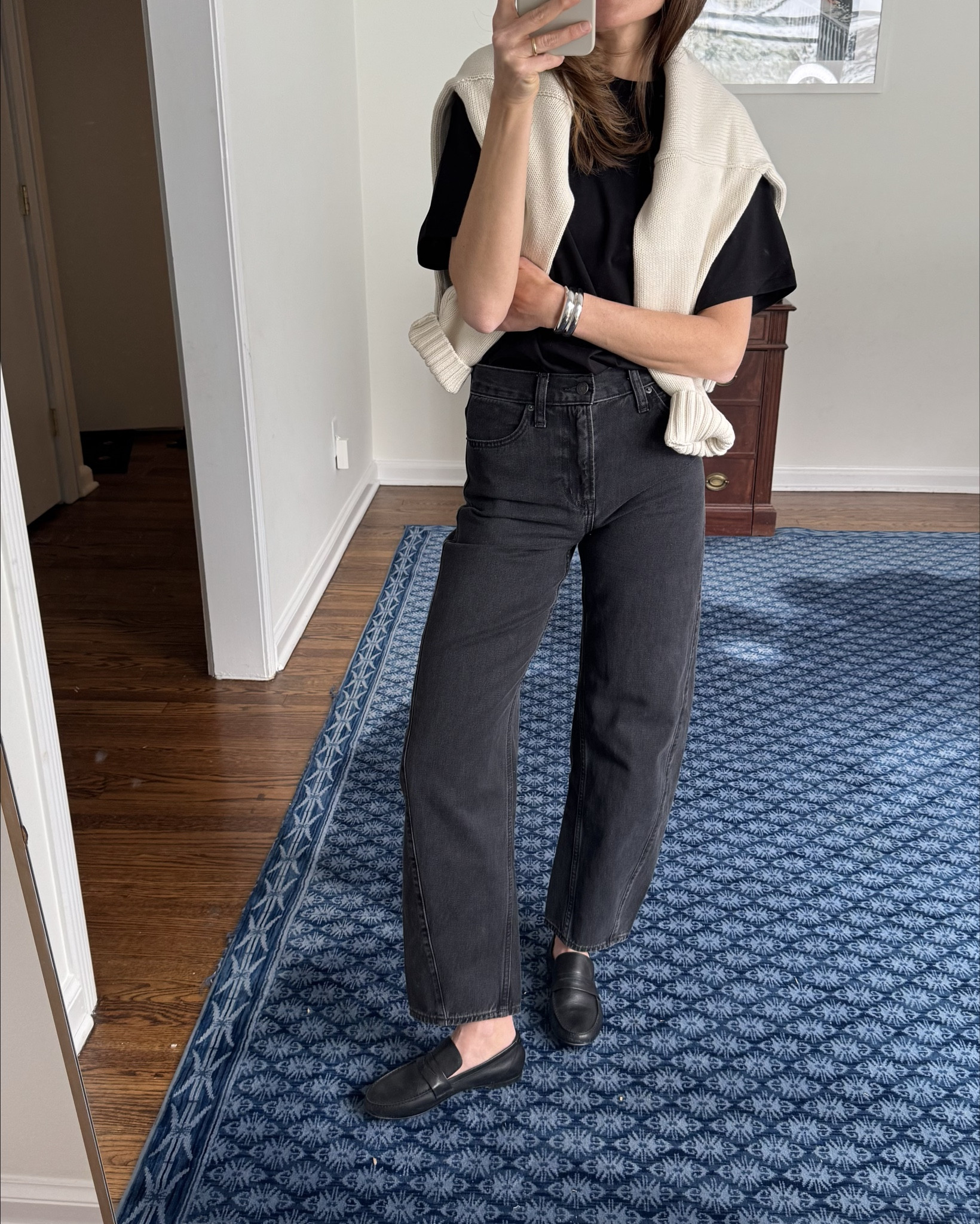 Everything linked here! 

Sizing notes: 
Jeans: run tts, but I prefer one size down for a more fitted waist (see black pair, I'm in my true size in the white pair) 
T-shirt: sized up to a medium
jean jacket: borrowed from the boys. Love the fit. I'm wearing a size small 
Obsessed with these shoes: you could walk 1,000 miles in both, they are so comfortable and the loafers are beyond anything I've ever put in my feet. 

Shop the Gap Jeans Event! Now through 2/10 take 25-50% off all Gap denim + use code MEG15 to get an extra 15% off

#LTKShoeCrush #LTKFindsUnder100 #LTKFindsUnder50