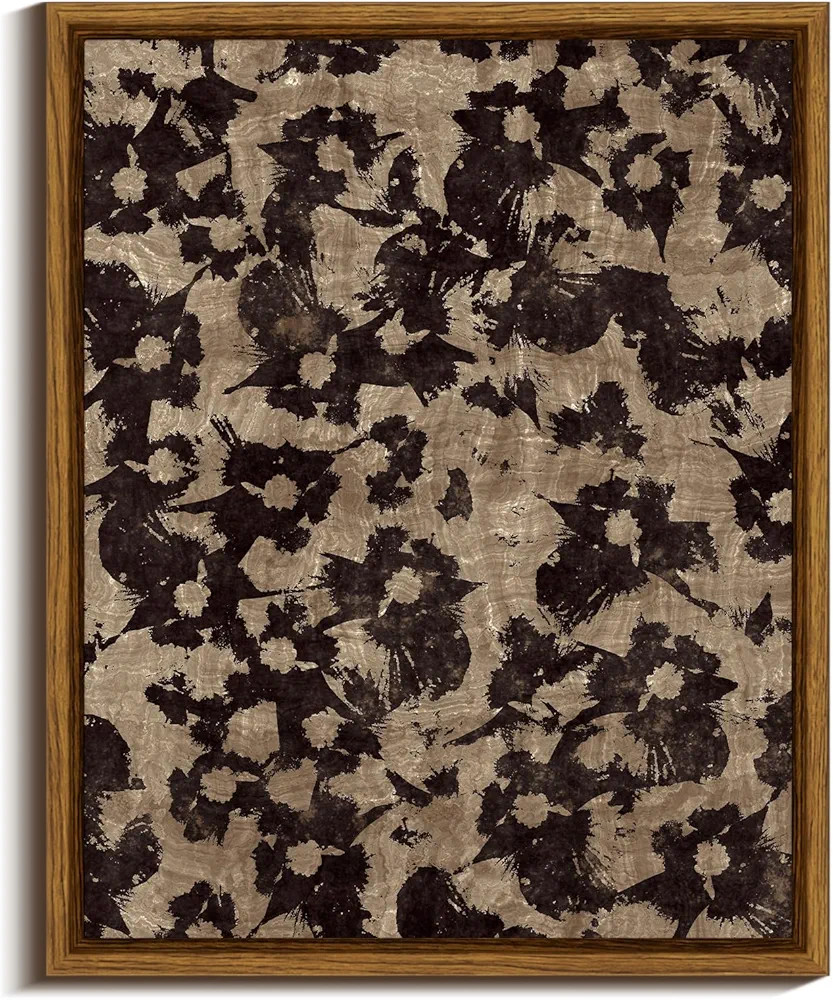 VIYYIEA Framed Wall Art Decor for Living Room, Gifts Vintage Black Floral Canvas Wall Prints Artw... | Amazon (US)