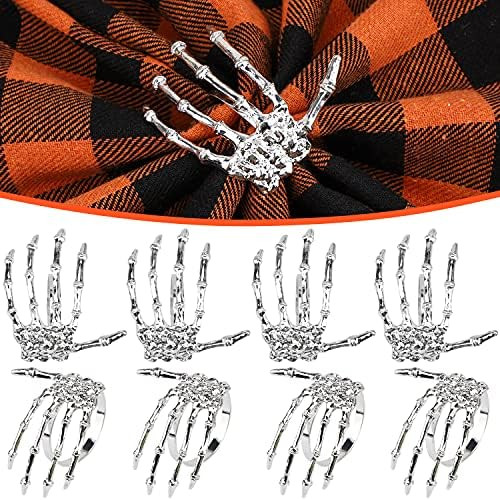 Halloween Napkin Rings Decoration 8 Pcs, Metal Rings Holders for Home Birthday Party Dinner Table Fa | Amazon (US)