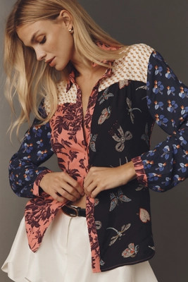 The Paz Buttondown Shirt by Maeve | Anthropologie (US)
