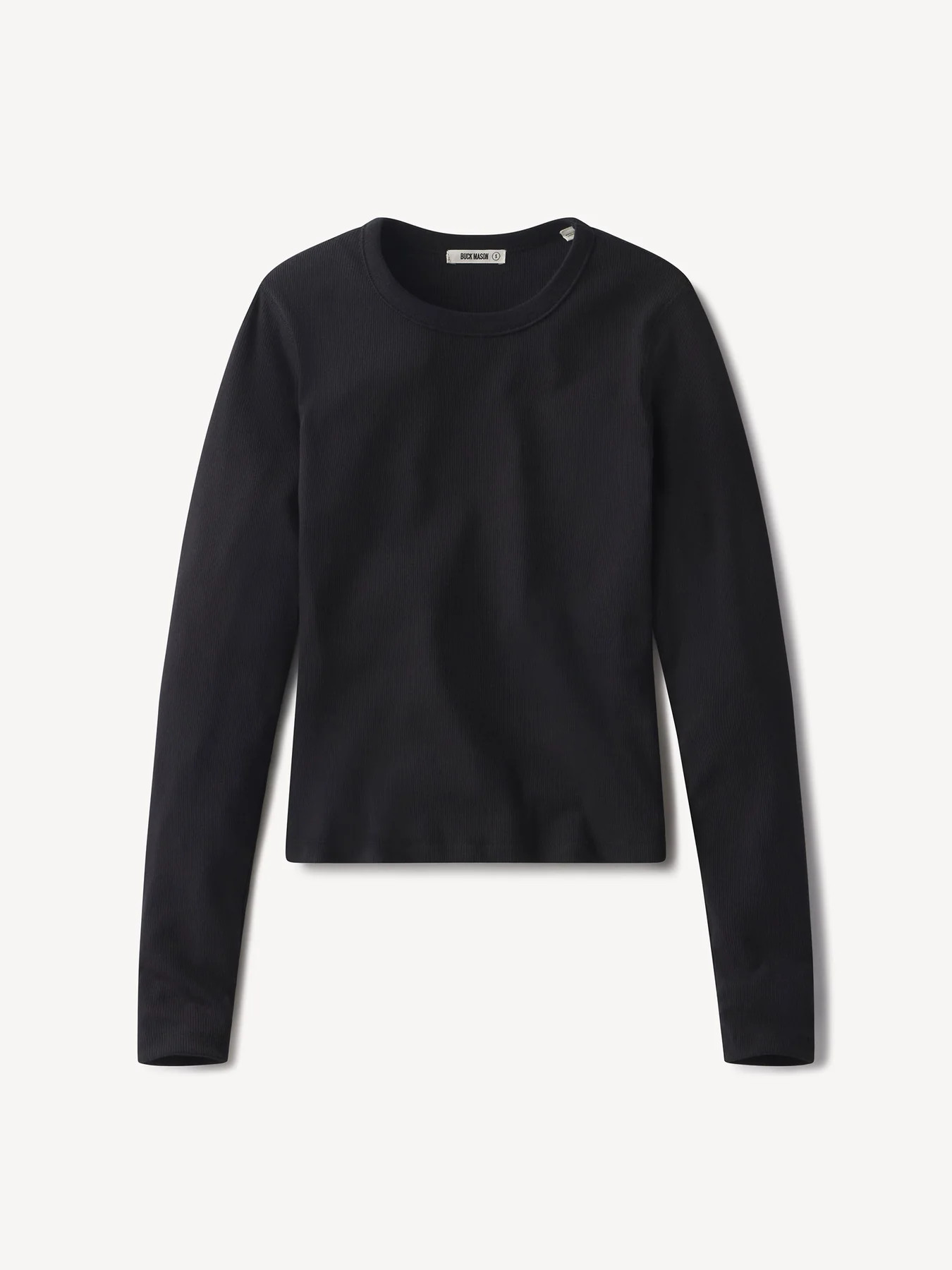 Black Surplus Rib L/S Crew - Buck Mason- Modern American Classics | Buck Mason