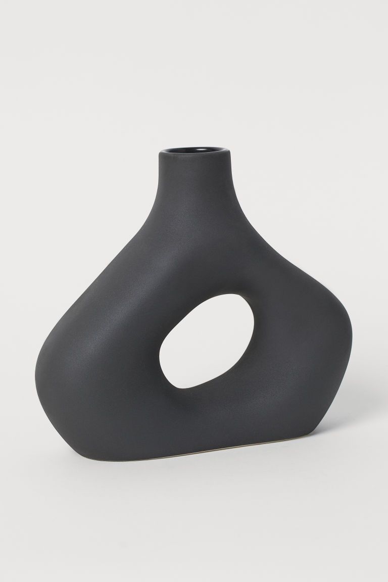 H & M - Stoneware Vase - Black | H&M (US + CA)