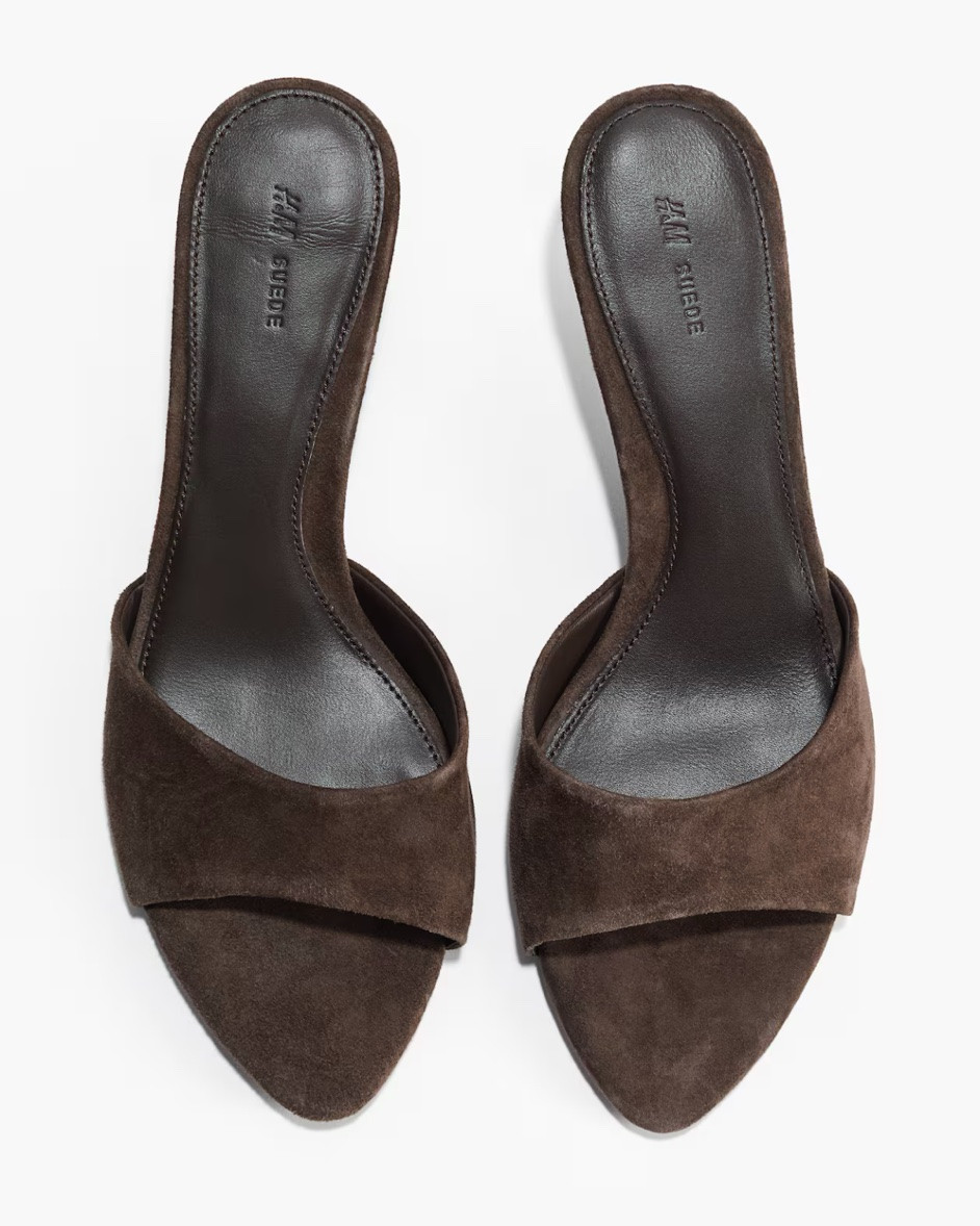Chocolate brown kitten heel mule sandals

#LTKSeasonal