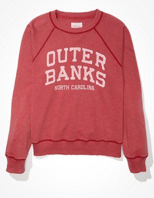 AE Summer Graphic Fleece Crew Neck Sweatshirt | American Eagle Outfitters (US & CA)