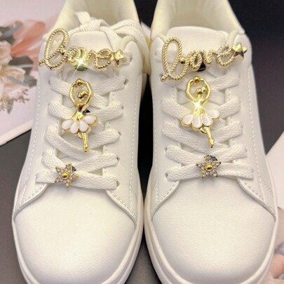 6 pièces Accessoires de mode DIY pour filles, convenant aux baskets, chaussures en canevas, chaussures de jardin et autres accessoires de chaussures a | SHEIN