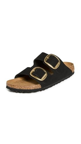 Birkenstock Women's Arizona Big Buckle Sandals, Black, 8-8.5 Narrow US | Amazon (US)