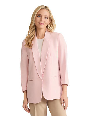Jones New York Women's Notched Collar Jacket with Rolled Sleeves - Macy's | Macy's