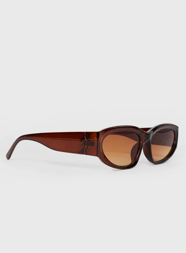Maceline Sunglasses Brown | Princess Polly US