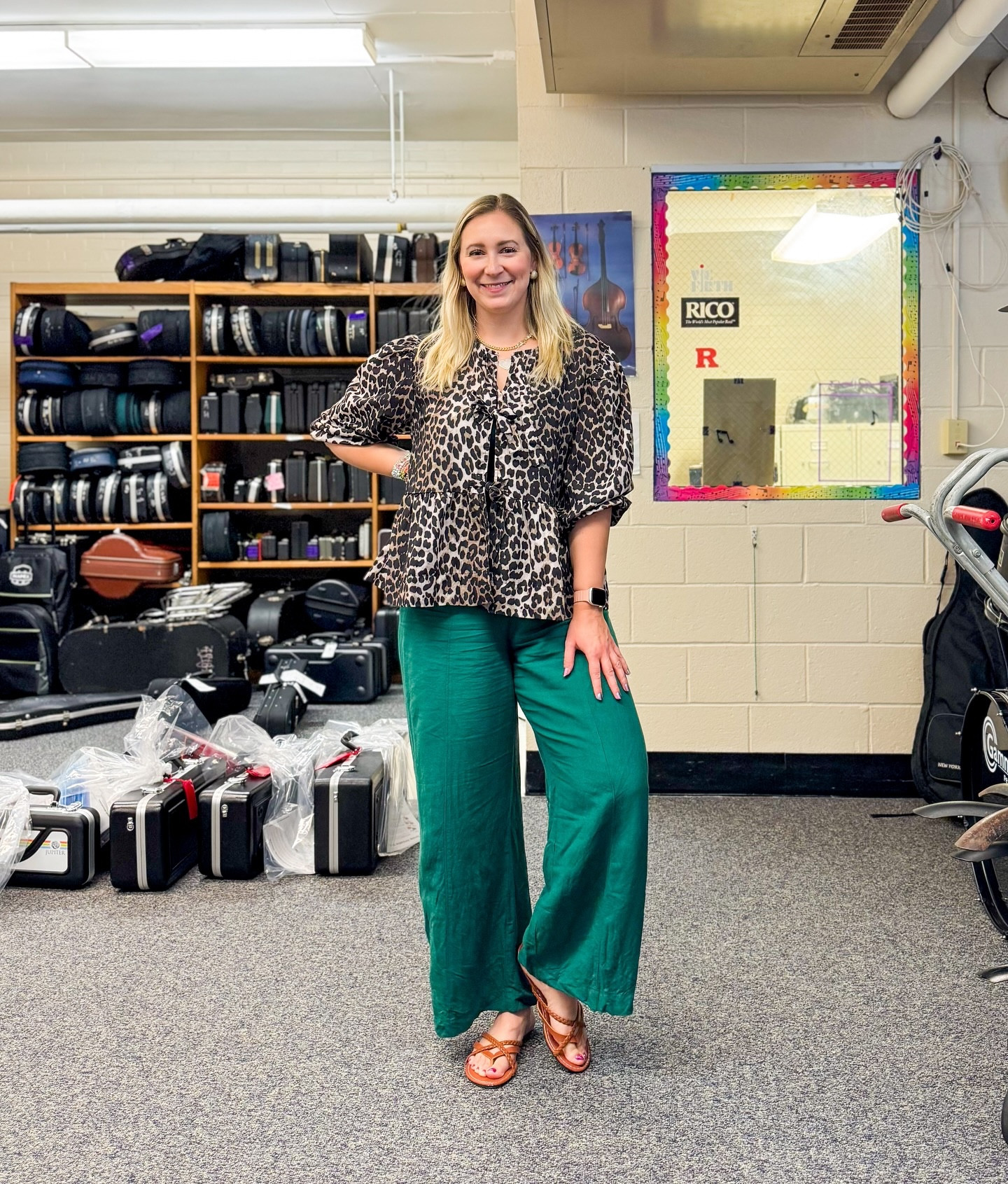 Wearing a large in top
Size 10 or 12 bottoms

It’s back to school and that means back to the teacher fits! 

With my workwear, I’m all about fun patterns and bright colors. Animal print is the new neutral - pair it with any color and it almost always works! 🐆

Find the outfit details via my ShopMy, LTK, & Amazon Storefront! Happy Back to School! 🍎🍏
.
.
.
.
.
.
.
#teachersofinstagram #teacherlife #teacher #teacherfashion #ootd #whatiwore #workwear #over30style #fallfashion #falllook #loveloft #loftimist #amazonfashion #founditonamazon #amazonfinds #animalprint #widelegpants #linen #midsizefashion #musicteacher 
teacher outfit, teacher fashion, animal print