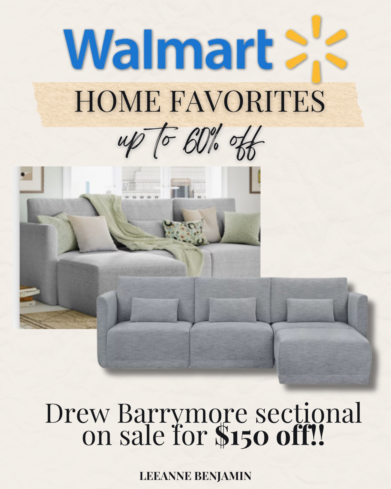Drew Barrymore sectional on sale for $150 off!

#LTKSaleAlert #LTKSummerSales #LTKHome