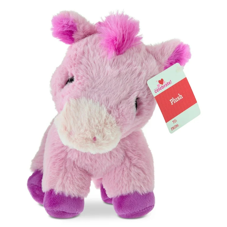 Small Horse Plush, Purple, 8.5", Valentine's Day by Way To Celebrate | Walmart (US)