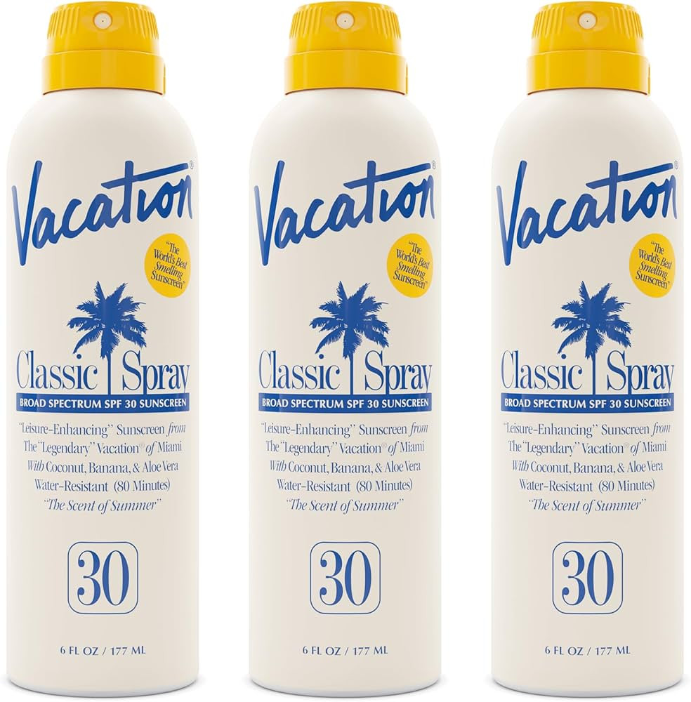 Vacation Classic Sunscreen Spray SPF 30, Water-Resistant, Lightweight, Transparent on All Skin To... | Amazon (US)
