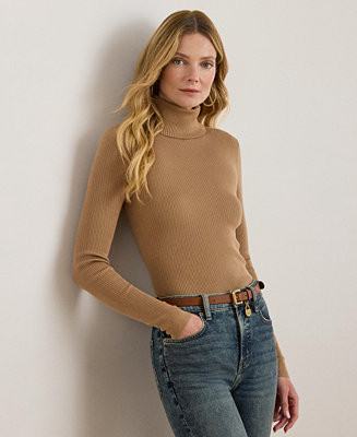 Lauren Ralph Lauren Ribbed Turtleneck Sweater, P/XS-XXL - Macy's | Macy's