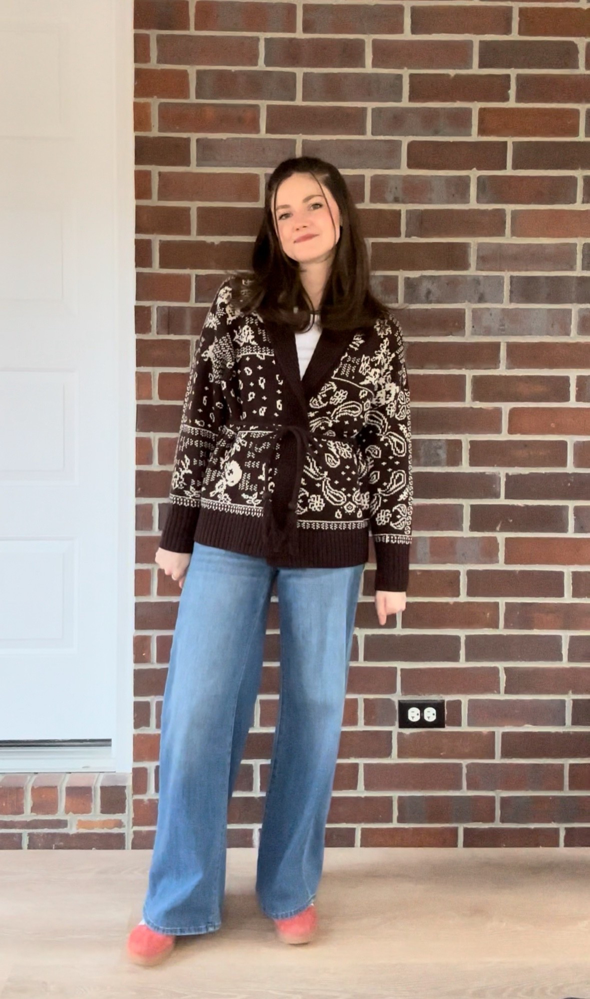 Bandana print cardigan 

#LTKootd #LTKmomlife