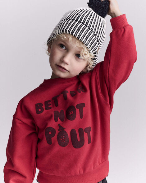 Toddler  'Better Not Pout'  Dolman-Sleeve Sweatshirt - Red | Carter's Inc