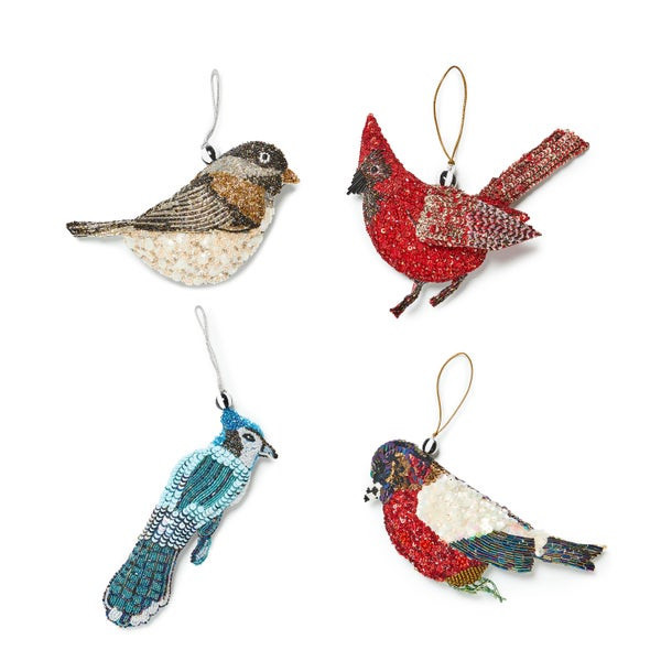 MacKenzie-Childs Bird Beaded Ornaments | MacKenzie-Childs