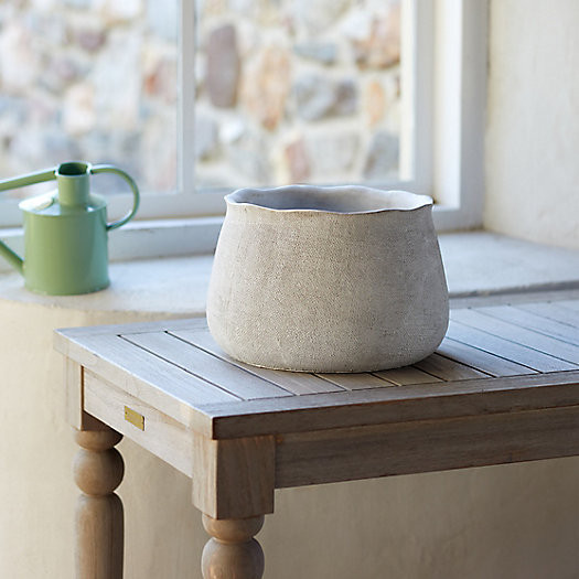 Textured Concrete Pouch Planter, 8" | Terrain