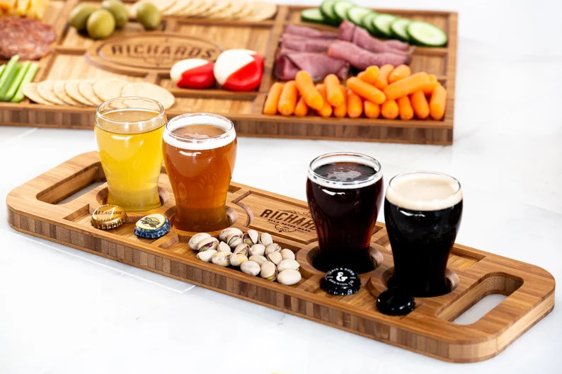 Personalized Charcuterie Planks and Beer Flights - 4 Styles and Gift Sets Available | Etsy (US)