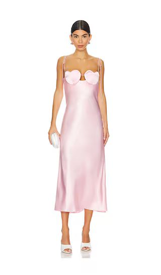 Amur Midi Dress in Pink Midi Dress | Pink Wedding Guest Dress | Revolve Clothing (Global)