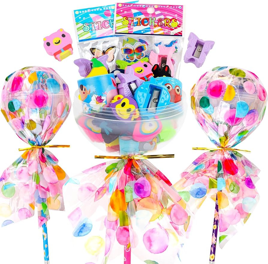 Thesixowls Giant Lollipop Birthday Goodie Bags, 24 Pack Lollipop Return Gifts for Birthday Party ... | Amazon (US)