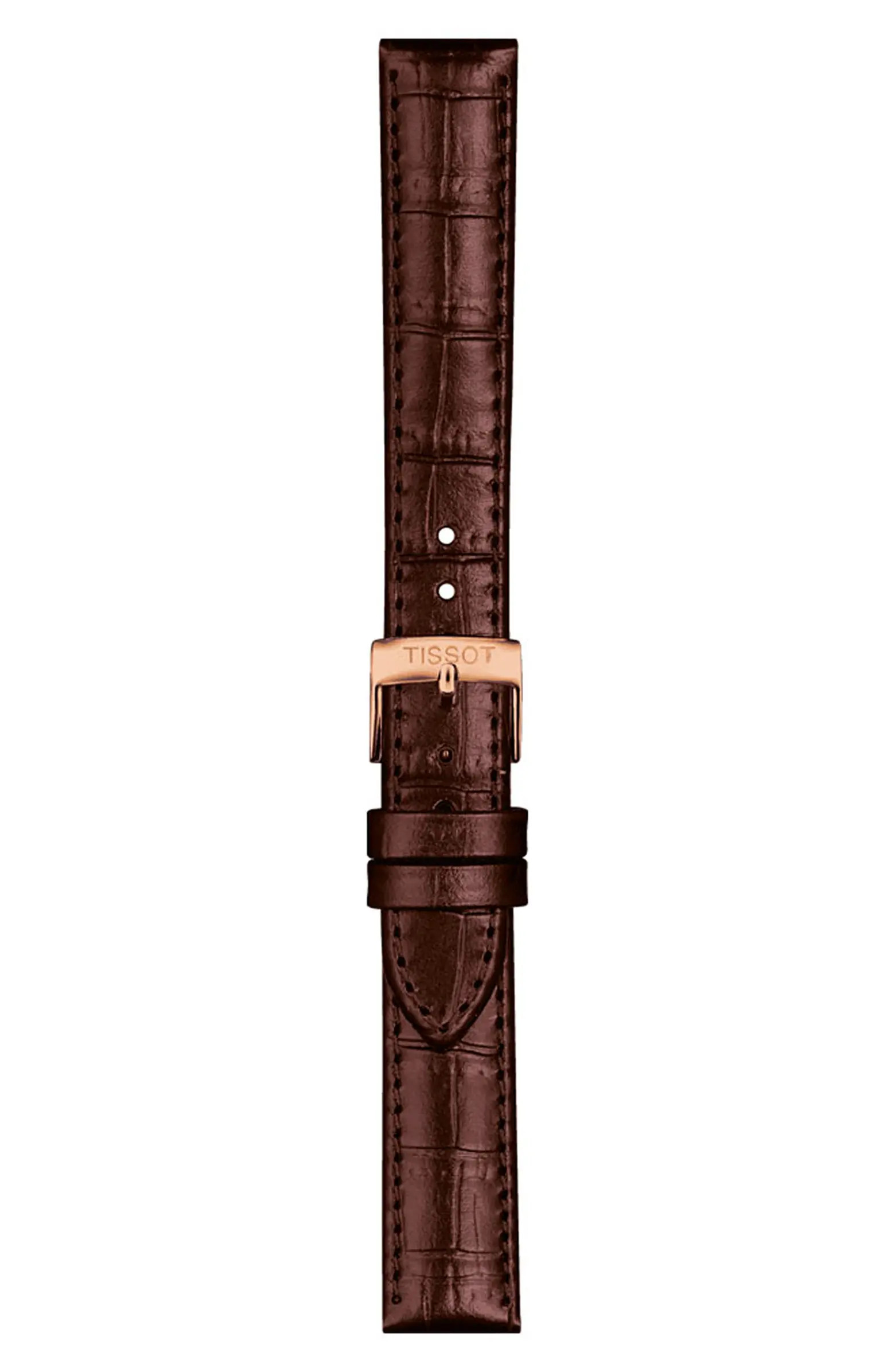 15mm Croc Embossed Leather Watch Strap | Nordstrom