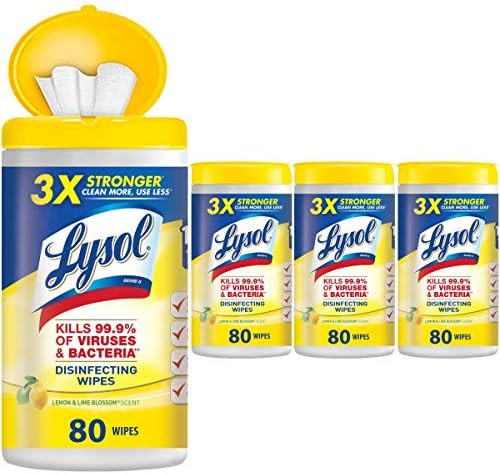 Lysol Disinfectant Wipes, Multi-Surface Cleaning Antibacterial Disinfecting Wipes, Lemon and Lime... | Amazon (US)