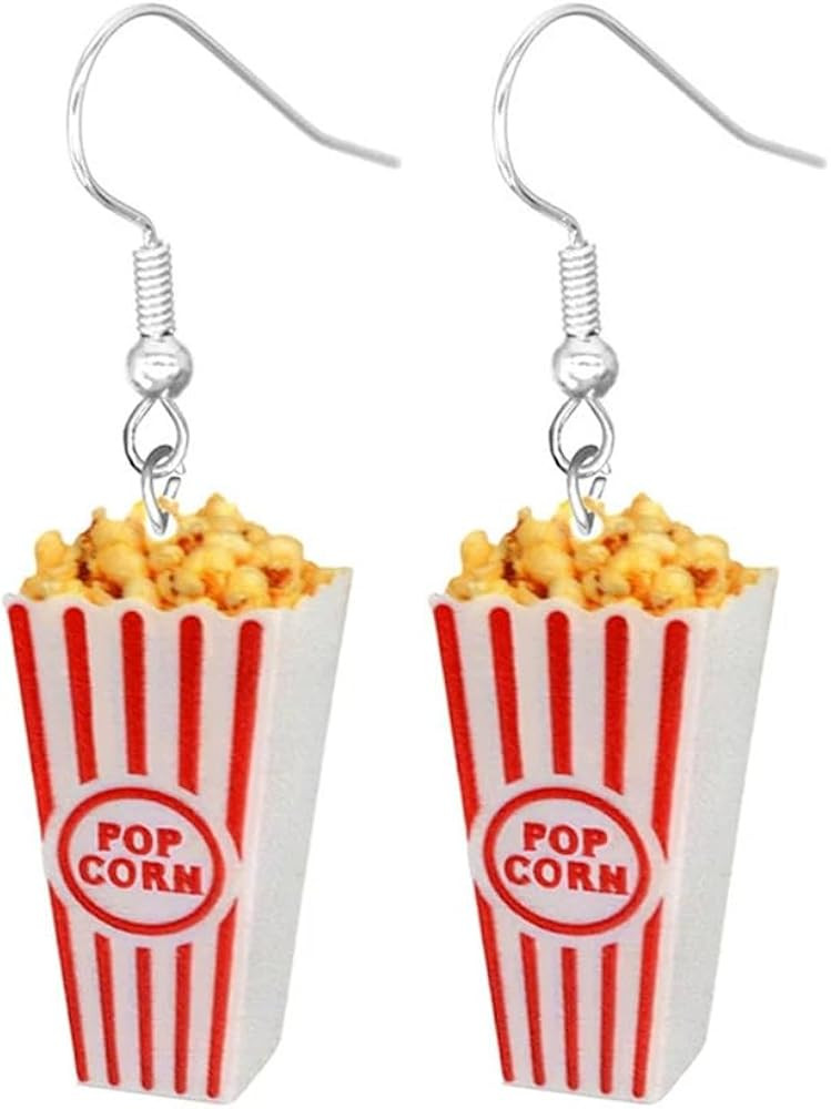 Imitate Food Shrimp Doughnut Cheese Popcorn Sushi Dangle Earrings Acrylic Print Earrings Funny Da... | Amazon (US)