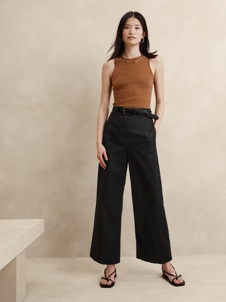 Oceanside Wide-Leg Cropped Pant | Banana Republic (US)