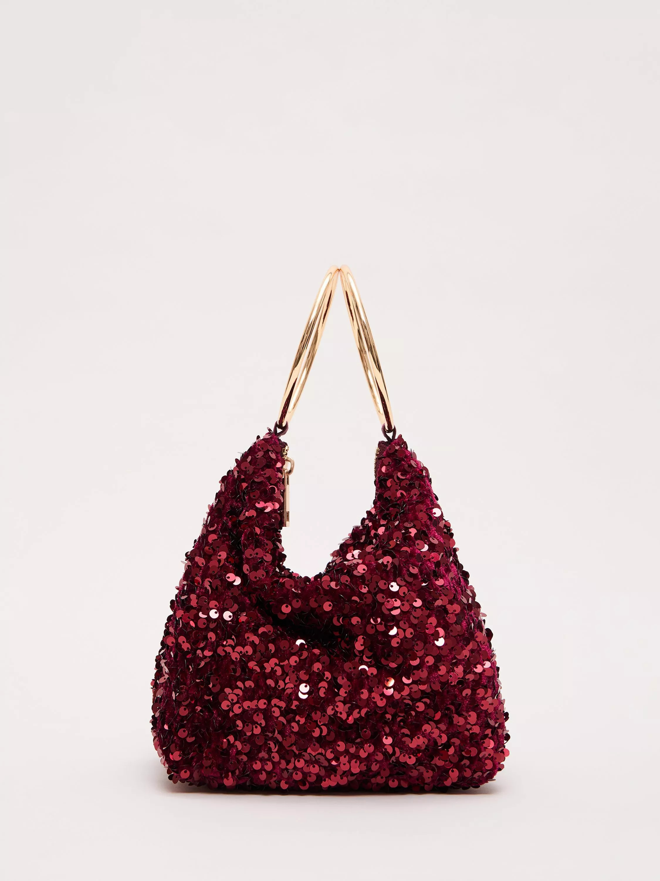 Phase Eight Sequin Clutch Bag, Dark Red | John Lewis (UK)