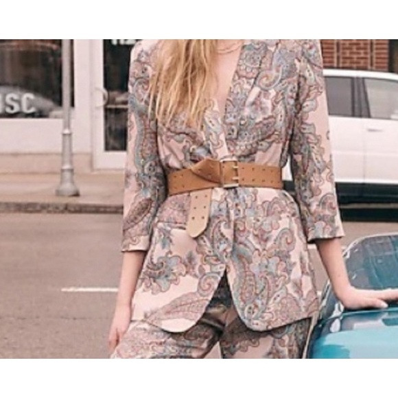 EXPRESS: Paisley Notch Collar Boyfriend Blazer Size XS | Poshmark